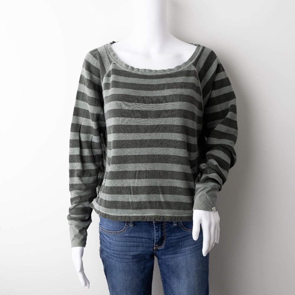 Billabong Green Strip Sweatshit | Women's | M